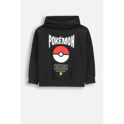 Coccodrillo mikina s kapucí černá s potiskem na přední straně licence Pokemon
