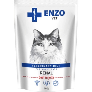 ENZO VET Renal с говеждо месо в желе за котки 100 г