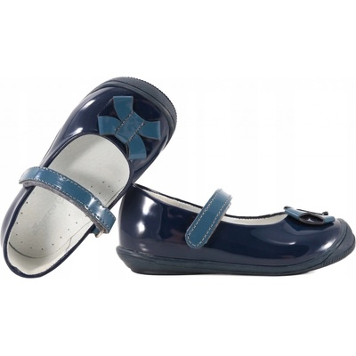 Kornecki 4648 dívčí balerínky polobotky laky tmavě modré