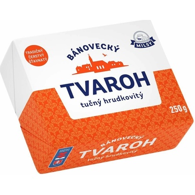 Milsy Bánovecký tvaroh tučný hrudkovitý 250 g