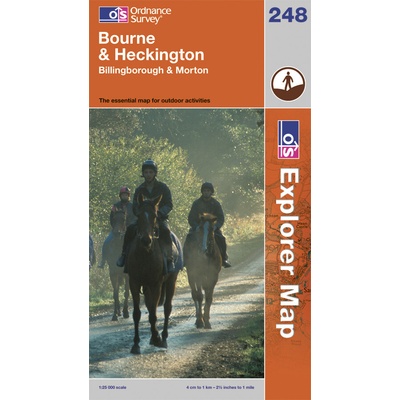 Bourne / Heckington 1:25.000 turistická mapa OS #248