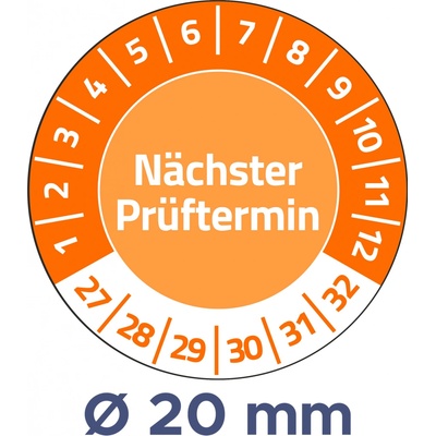 Avery Zweckform 6989-2027 Revizní štítky 20 mm 120 ks oranžové