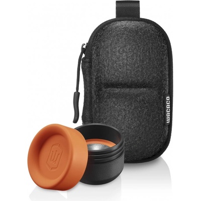 Wacaco Комплект 2 бр адаптери за еспресо машина Wacaco Minipresso GR2, 12 г, Защитно калъфче, Черен/Оранжев (Basket set for Minipresso GR2)