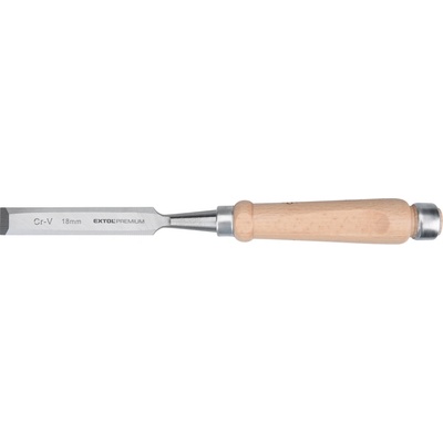 Dláto s kvalitní bukovou rukojetí Extol 8812318, 18mm, délka 280mm, CrV, EXTOL PREMIUM