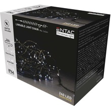 Entac Christmas IP44 240 LED Festoon WW 24m