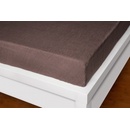 Prostěradla Xpose Froté prostěradlo Exclusive tmavě hnědé 140x200