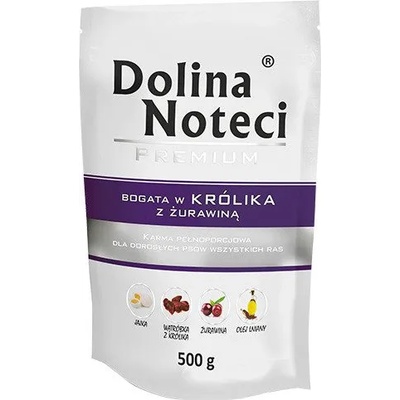 Dolina Noteci Dog Rabbit - Пауч за кучета със заешко и боровинки 500 гр