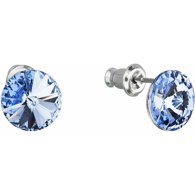 Pavona Náušnice bižuterie s Preciosa krystaly modré kulaté 51037.3 sapphire