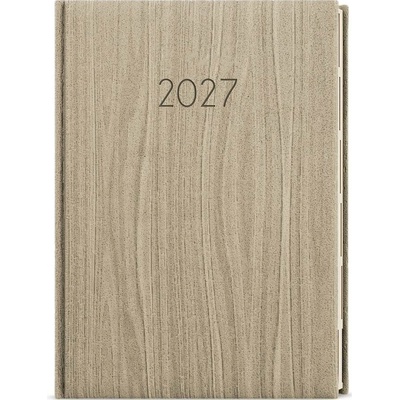 Baloušek Ctirad Wood A5 denní 2027 světle hnědý
