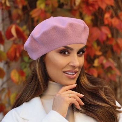 Tonak baret Tmavě starorůžový