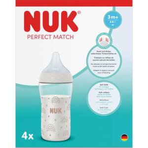 Nuk Perfect Match Сет 4 шишета РР 260 мл. Дъга (10225349)