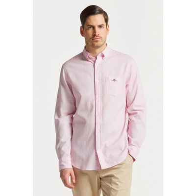 Gant košeľa reg honeycomb texture weave ružová