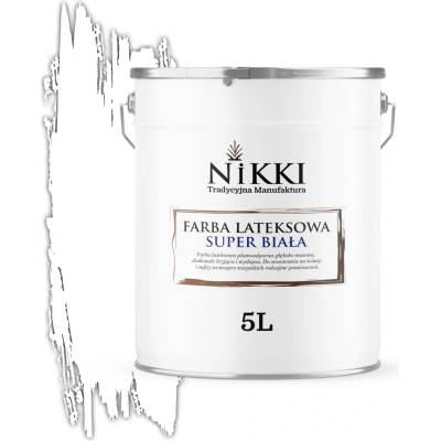 Latexová farba NIKKI 5 l biela matná na steny a stropy
