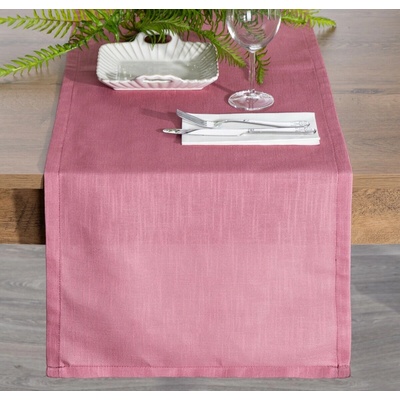 Eurofirany Jednofarebný behúň šerpa staroružový staroružová Polyester 40x140cm