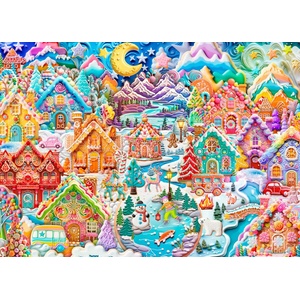 Alipson Puzzle - Puzzle Colorful Cookietown Night - 1 500 piese