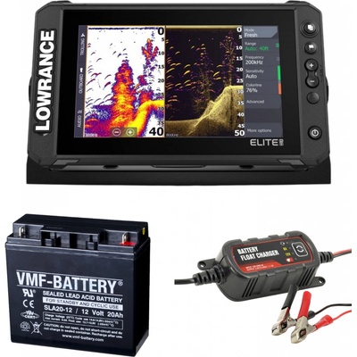 Lowrance Elite FS 9 Active Imaging 3V1 + Baterie 20Ah + Nabíječka 1,2A