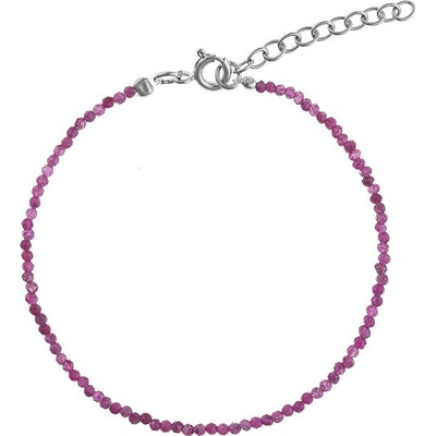 Again Jewelry korálkový náramok z rubínu AJKNR008
