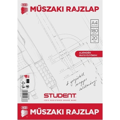 ICO Технически лист за чертане ICO Student A/4 20 листа/опаковка 7510042003 (7510042003)