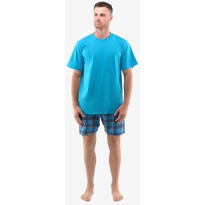 Gina 79138 pánské pyžamo krátké modré