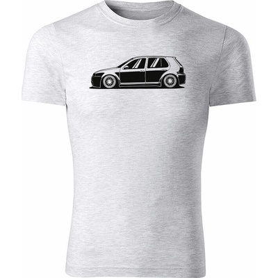 T-ričko Volkswagen Golf Mk4 Side pánske tričko oranžová biela