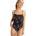 Roxy Дамски бански от една част ROXY Active Basic Printed anthracite athletic hibiscus