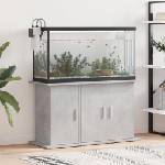 vidaXL Стойка за аквариум, бетонна, сива, 101x41x58 см, инженерно дърво (833635)