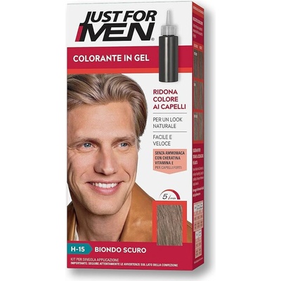 Just For Men šampón na zakrytie šedivých vlasov tmavý blond H15