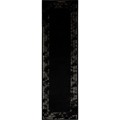 Dywany Łuszczów Gloss 408C 86 geometric Black / gold Čierna