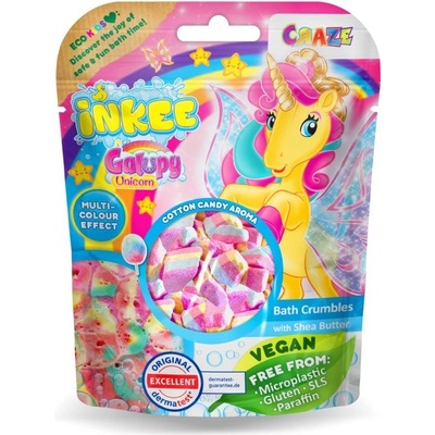 Craze INKEE Galupy Unicorn kúpeľové vločky pre deti 100 g