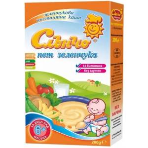 Слънчо млечна каша с пет зеленчука - 200 г