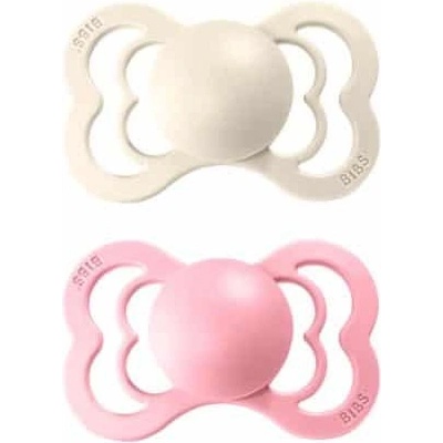 Bibs Supreme symetrické cumlíky silikon 2ks Ivory / Baby Pink
