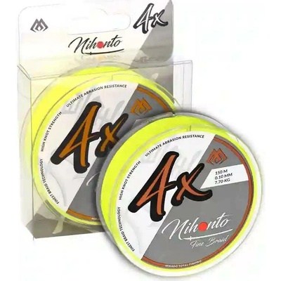 MIKADO - Pletená Šňůra - NIHONTO FINE BRAID 006 Žlutá 150 M Nosnost : 3,25 kg