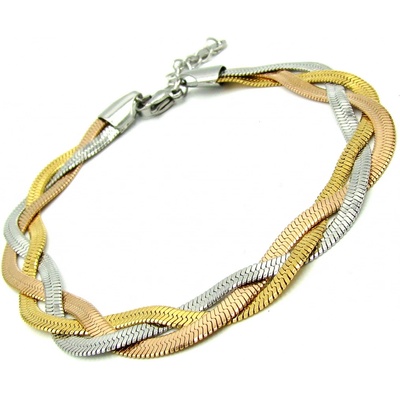Steel Jewelry náramek PLETENÝ chirurgická ocel NR090275
