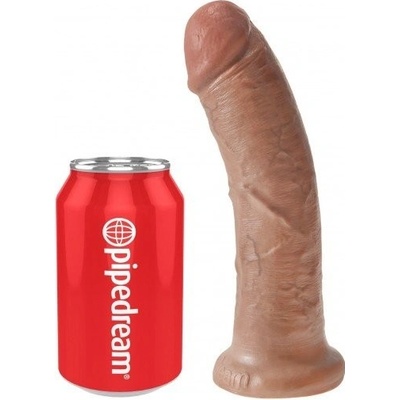 Pipedream King Cock 8″ Cock Tan dildo opálenej telovej farby s prísavkou 20,5 x 4,5–5 cm