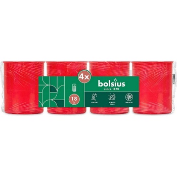 Bolsius 4 бр. червени ритуални свещи Bolsius с горене 18 часа (BO-NR40-A4-R)