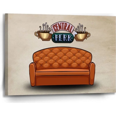 Sablio Obraz Seriál Priatelia CENTRAL PERK Gauč - 90x60 cm