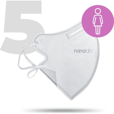 Nanolab nano respirátor FFP2 dámsky biely 5 ks