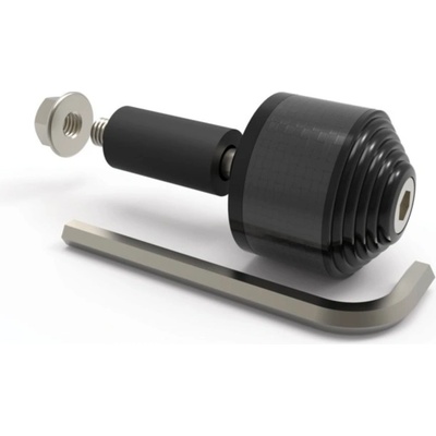 Hliníkové závažia do motocyklových riadidiel OXFORD Carb Ends 2 s redukciou pre vnútorný priemer 13 a 18 mm - čierne