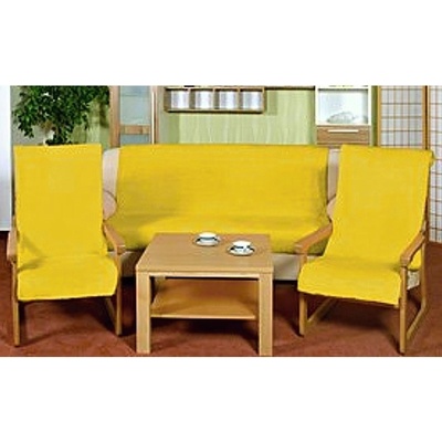Bellatex přehoz 3+1+1 Korall 6014/005 sýto žltá 150 x 200 cm, 65 x 150 cm
