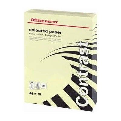 Farebný papier Office Depot A4 pastelová žltá 80 g/m2