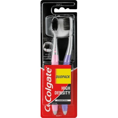 Colgate High Density Charcoal mäkká 2 ks