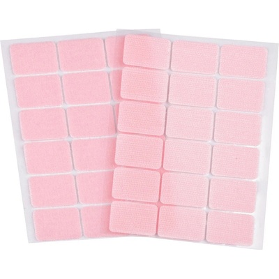 Prima-obchod Suchý zip samolepicí obdélníčky 25x32 mm, barva 6 růžová sv.