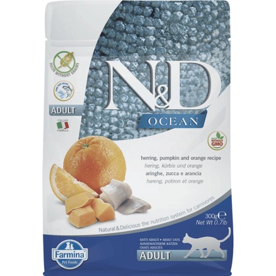 N&D OCEAN CAT HERRING PUMPKIN & ORANGE ADULT 0,3 kg