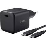 Trust Зарядно устройство за телефони Trust - Maxo Ultra-small (65 W; USB-C; + 2 м кабел; черно) 26046 (26046)