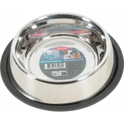 Miska nerez protiskluz pes STEEL 0,55 l Zolux