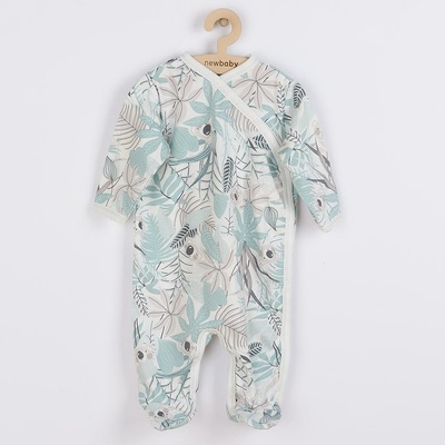 Kojenecký bavlněný overal s bočním zapínáním New Baby Lovely zelená