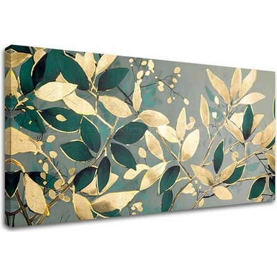 Zlatý dotyk na plátne Príroda v Odtieňoch Luxusu - 50x100 cm