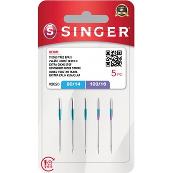 Singer 2026 - 90/14, 100/16 - 5x Игла за шевна машина (N2026S1416M503)