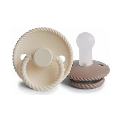 Frigg dudlík silikon 2ks Rope Cream/ Sepia
