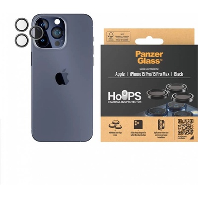 Протектор за Камерата на iPhone 15 Pro Max, PANZERGlass PicturePerfect Ring, Черен (5711724011399)